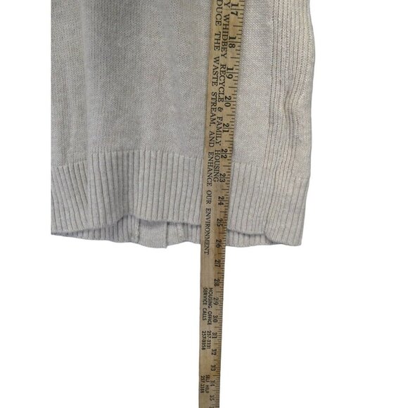 Banana Republic Filpucci Wool Cashmere Sweater Button Up Back V Neck Sz S Tan - Picture 8 of 10